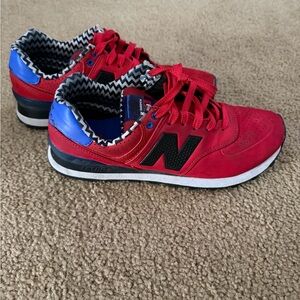 New Balance Red and Blue Sneakers